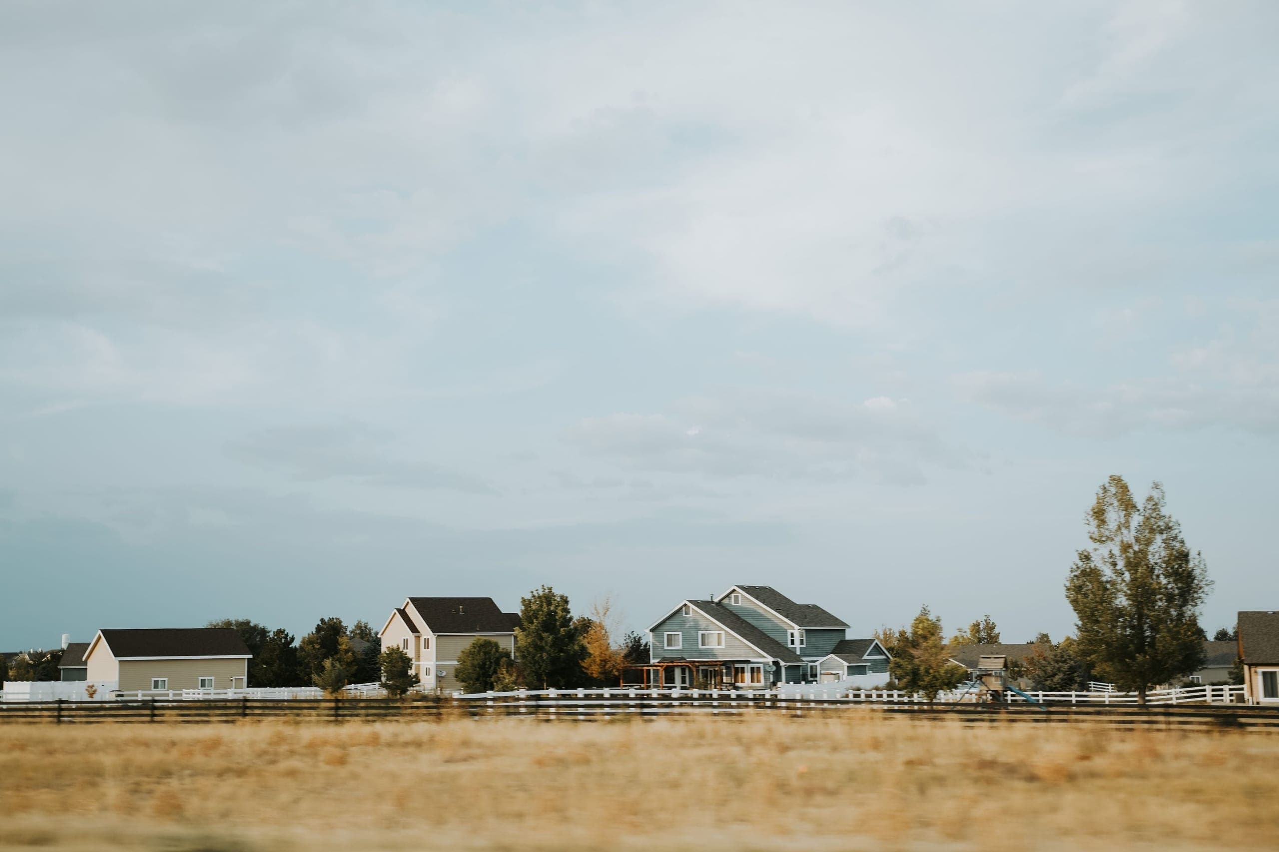Homes on the plains east of Denver, in the Aurora area